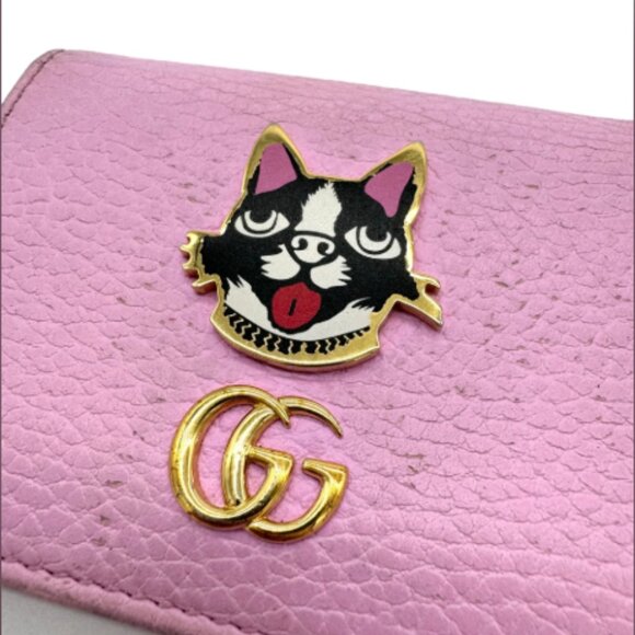 Gucci Pink Leather Bosco Card Case - Picture 1 of 3